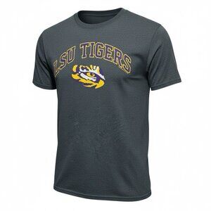 LSU Tigers Men's Size Medium Charcoal Gray University Short Sleeve T-shirt